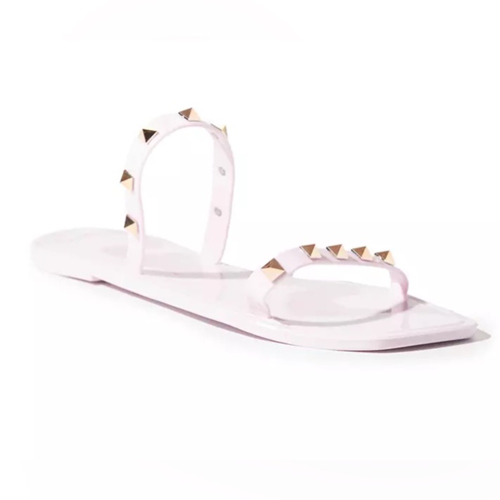 BFNY Women's Violet Light Purple Stud-Accent Jelly Sandals NWT